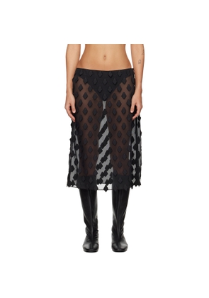 Paloma Wool Black Tris Midi Skirt