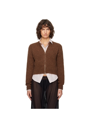Paloma Wool Brown 'Hasta Luego' Zip Sweater