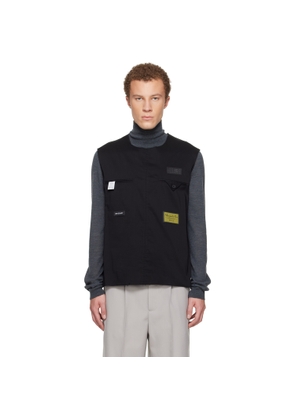 MM6 Maison Margiela Black Logo Patch Tank Top