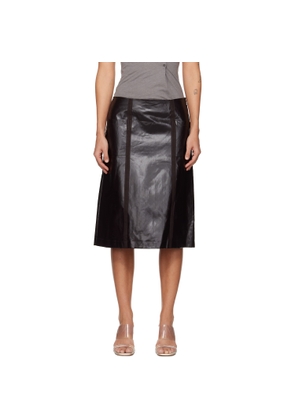Paloma Wool Brown Fuster Midi Skirt