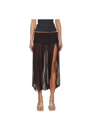Paloma Wool Brown Mila Midi Skirt