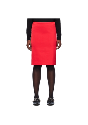 We11done Red Vented Midi Skirt