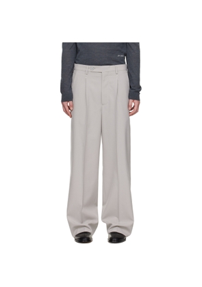 MM6 Maison Margiela Gray Stapled Trousers