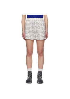 Burberry White Pattern Shorts