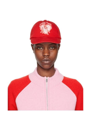 We11done Red Character Print Cap