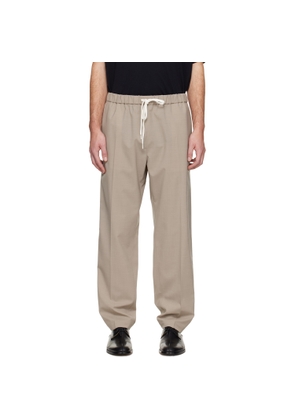 MM6 Maison Margiela Taupe Drawstring Trousers