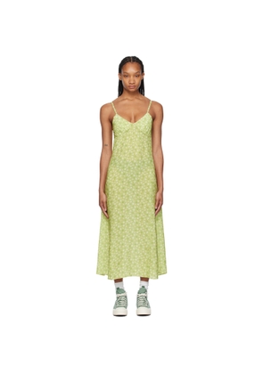 Maison Kitsuné Green Strap Maxi Dress