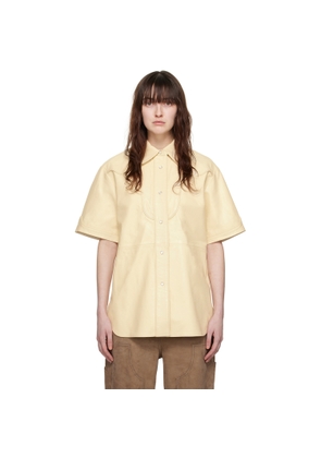 Stand Studio Off-White Saloon Leather Shirt