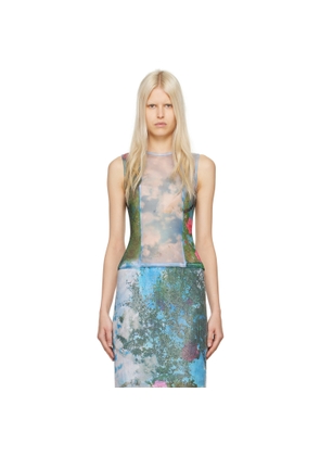 Christopher Esber Blue & Green Lucid Viva Blouse