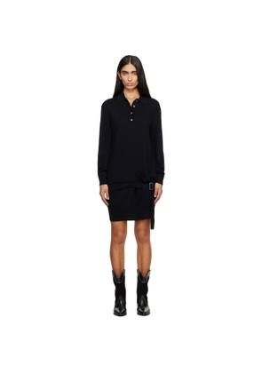 Isabel Marant Black Bathilde Essential Fluid Knit Minidress