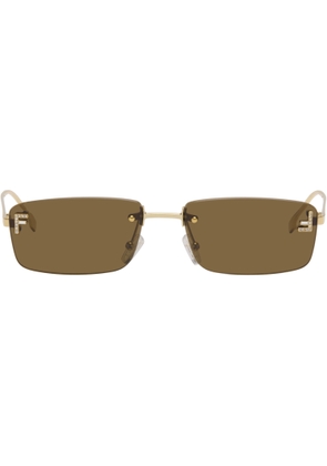 Fendi Gold 'Fendi First' Crystal Sunglasses