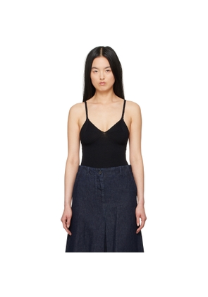 Dries Van Noten Black V-Neck Bodysuit