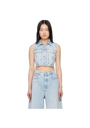 Sportmax Blue Scire Denim Vest