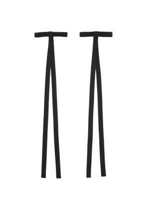 Sandy Liang Two-Pack Black Recital Bows Hair Clips
