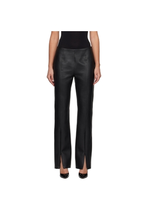 Stand Studio Black Nicolette Faux-Leather Pants