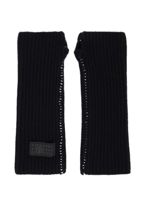 MM6 Maison Margiela Black Fisherman Knit Arm Warmers