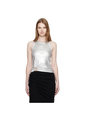 Rabanne Silver Signature Piercing Tank Top