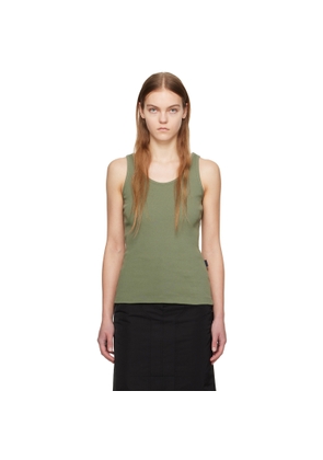 Juun.J Green Scoop Tank Top