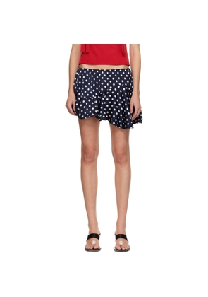 Sandy Liang Navy Zeno Miniskirt