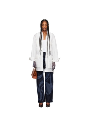 Dries Van Noten White Oversized Midi Dress