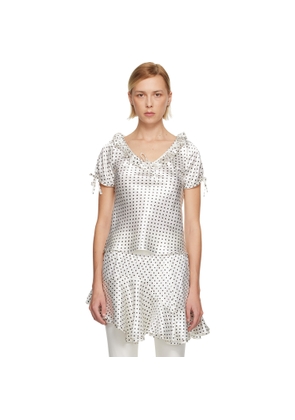 Sandy Liang White Nickie Blouse
