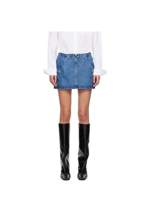 Coperni Blue Faded Denim Miniskirt