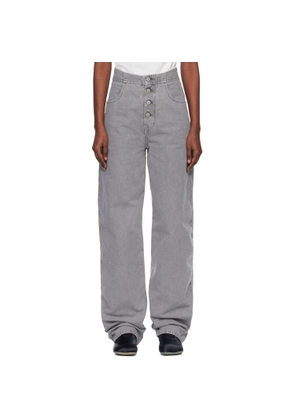 MM6 Maison Margiela Gray Indigo-Dyed Jeans