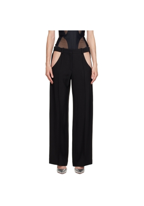 Mugler Black Cutout Trousers