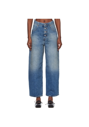 MM6 Maison Margiela Blue Straight-Leg Jeans