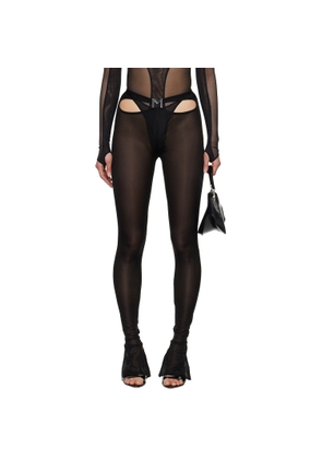 Mugler Black M Cutout Leggings
