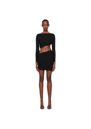 GCDS Black Asymmetric Minidress