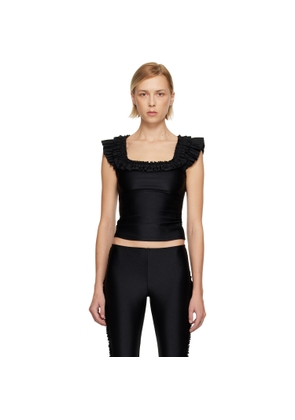 Sandy Liang Black Kale Tank Top