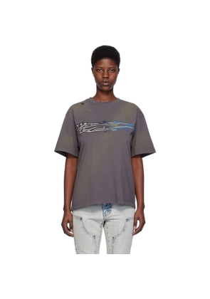 We11done Gray Printed T-Shirt