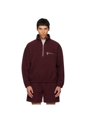Rier SSENSE Exclusive Burgundy Fleece Jacket