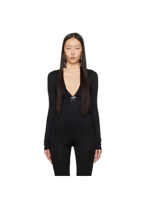 AREA Black Star Stud Top