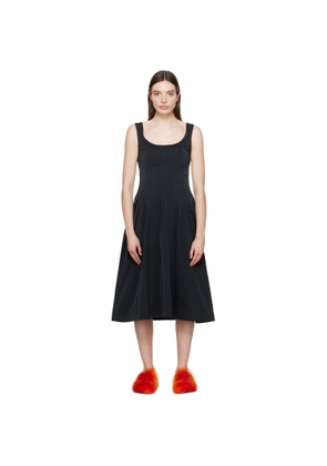 Marni Black Scoop Neck Midi Dress