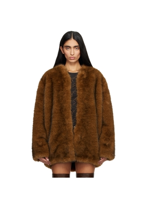 Isabel Marant Brown Aglae Faux-Fur Jacket