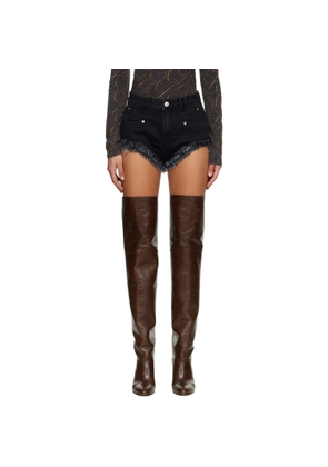 Isabel Marant Black Eneidala Denim Shorts