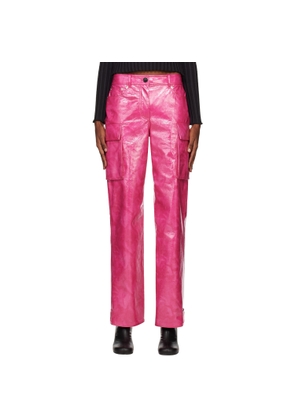 Stand Studio Pink Ada Faux-Leather Trousers