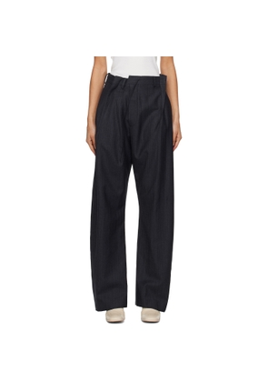 MM6 Maison Margiela Black Pinstripe Wool Trousers