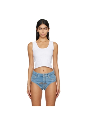 GCDS White Bling Tank Top