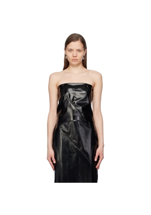 Gauge81 Black Choya Faux-Leather Top