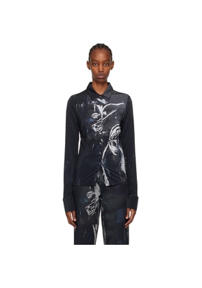 Louisa Ballou Black Button Up Shirt