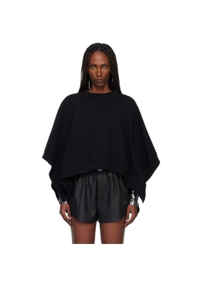 MM6 Maison Margiela Black Unbrushed Jersey Sweatshirt