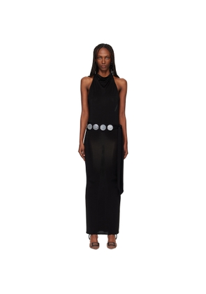 Conner Ives Black Jersey Halter Maxi Dress