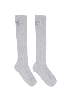 MM6 Maison Margiela Gray Knee-High Socks