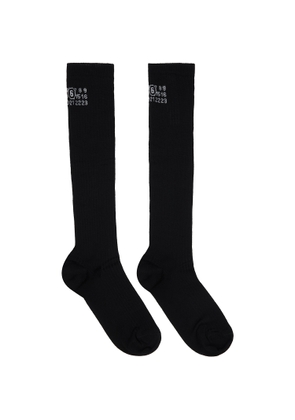 MM6 Maison Margiela Black Knee-High Socks