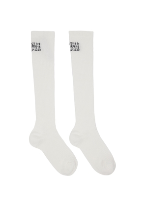 MM6 Maison Margiela White Knee-High Socks