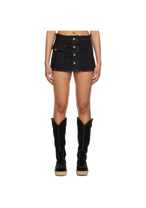 Andersson Bell Black Wrap Miniskirt