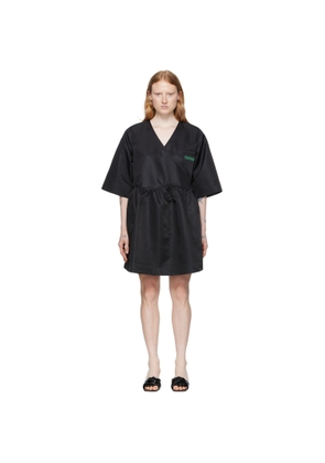 GANNI SSENSE Exclusive Black Recycled Nylon Sport Dress